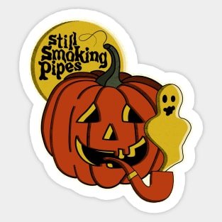 Vintage Halloween Still Smoking Pipes Sticker